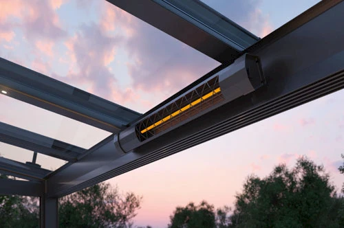 Überdachung mit Heizstrahler