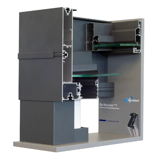 Profil von einem Flachdach