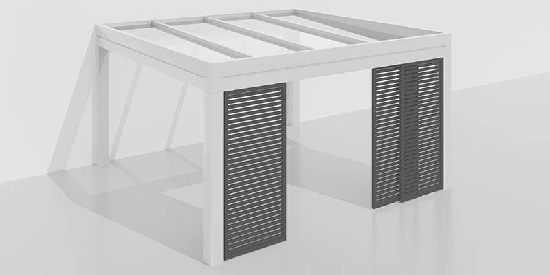 3D-Darstellung von Schiebeläden
