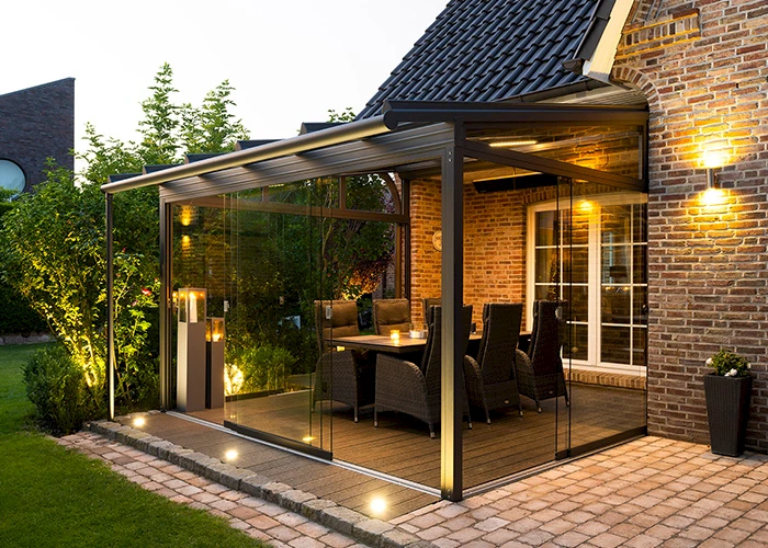 Terrassenüberdachung mit Heizstrahler