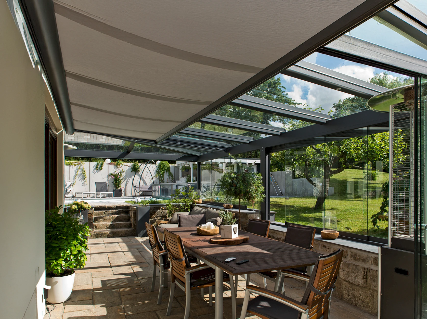 Lamellendach in Produktion