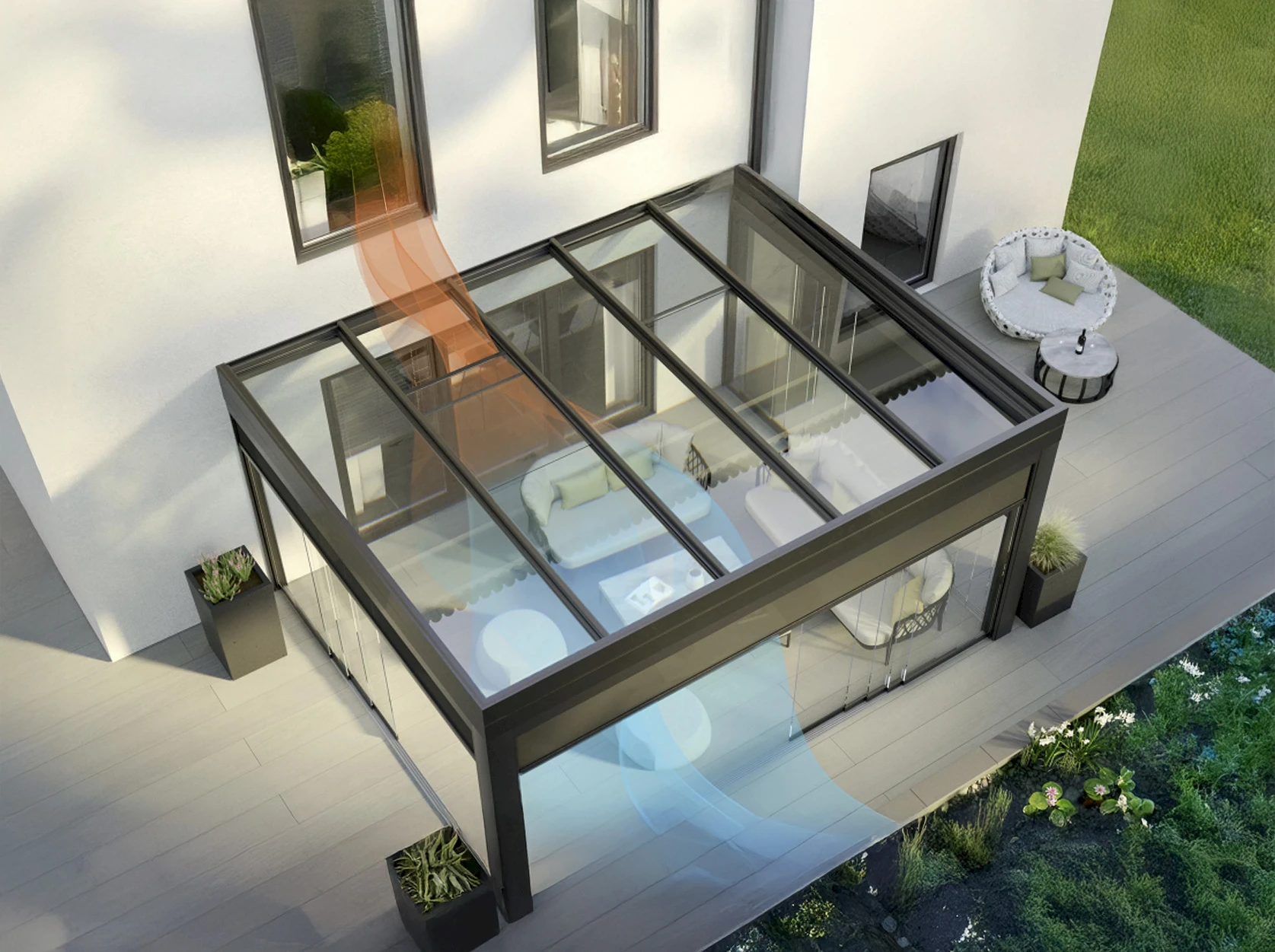 Lamellendach in Produktion