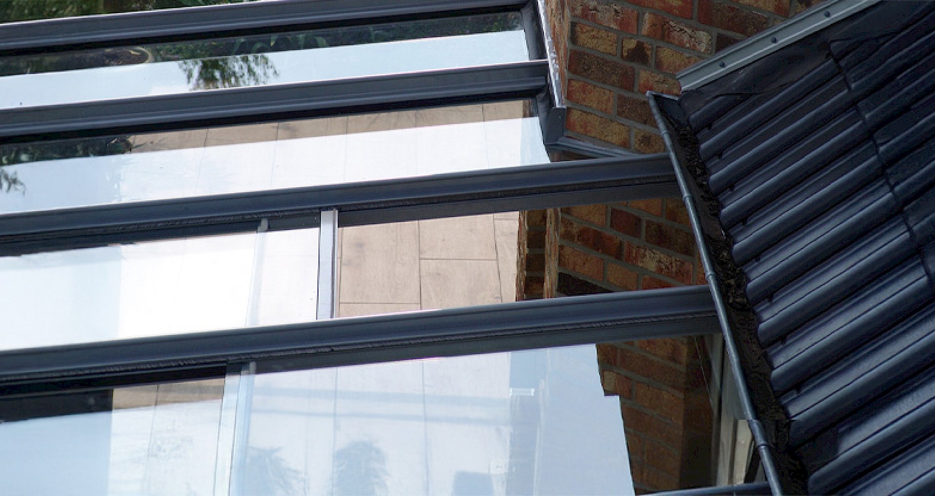 Terrassenüberdachung mit Dachschiebefenster