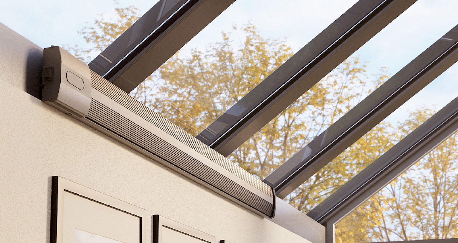 Terrassenüberdachung mit Heizstrahler