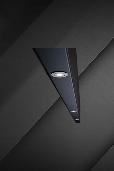 Sommergarten mit Beleuchtung