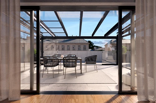 Glas-Schiebe-Dach von innen